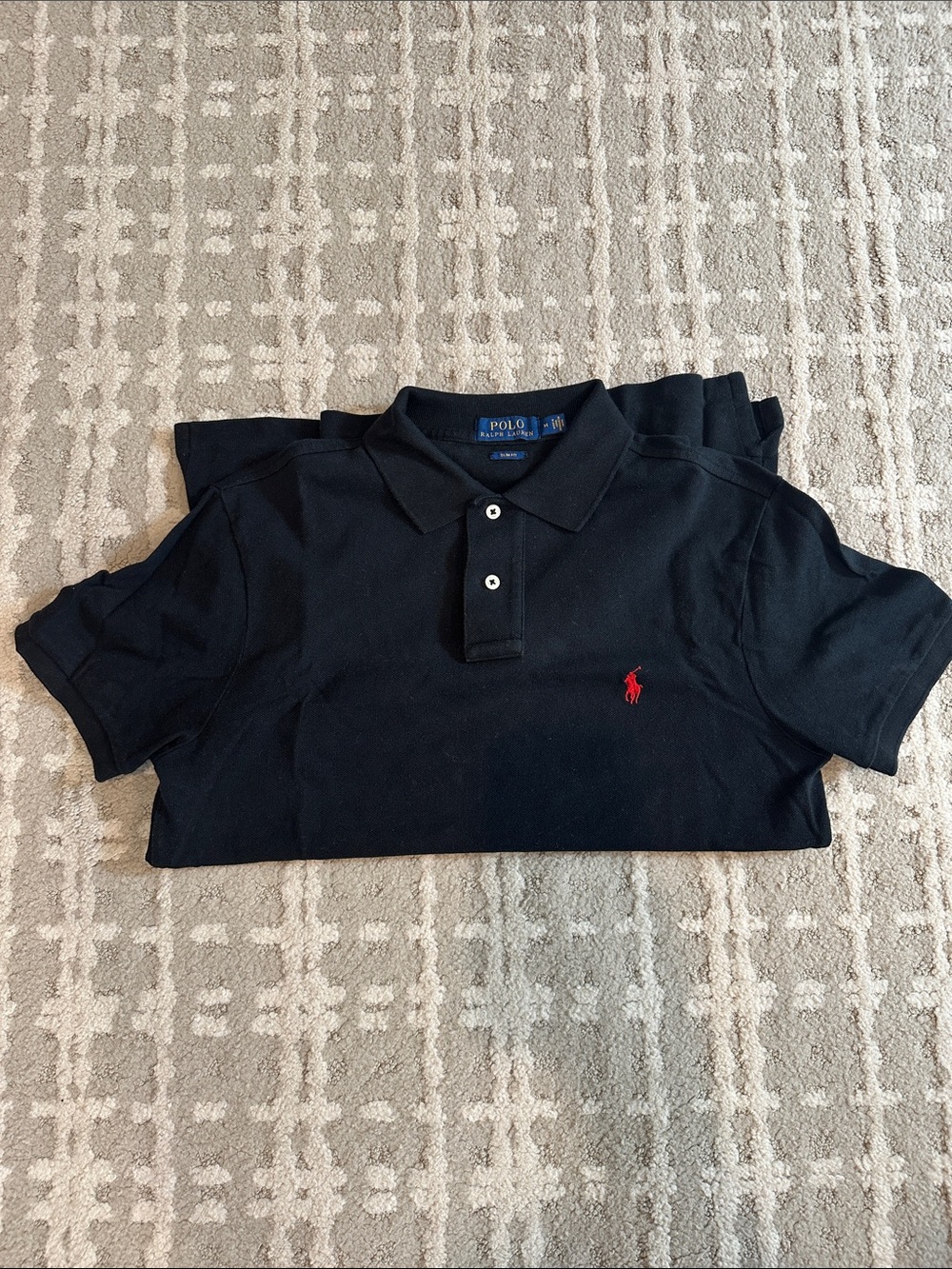 Polo by Ralph Lauren Black Polo with Red Pony Embroidery